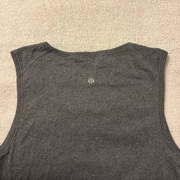 Lululemon In The Flow Seamless Tank Dress Heathered Black Gray Bodycon Athletic - Picture 7 of 16